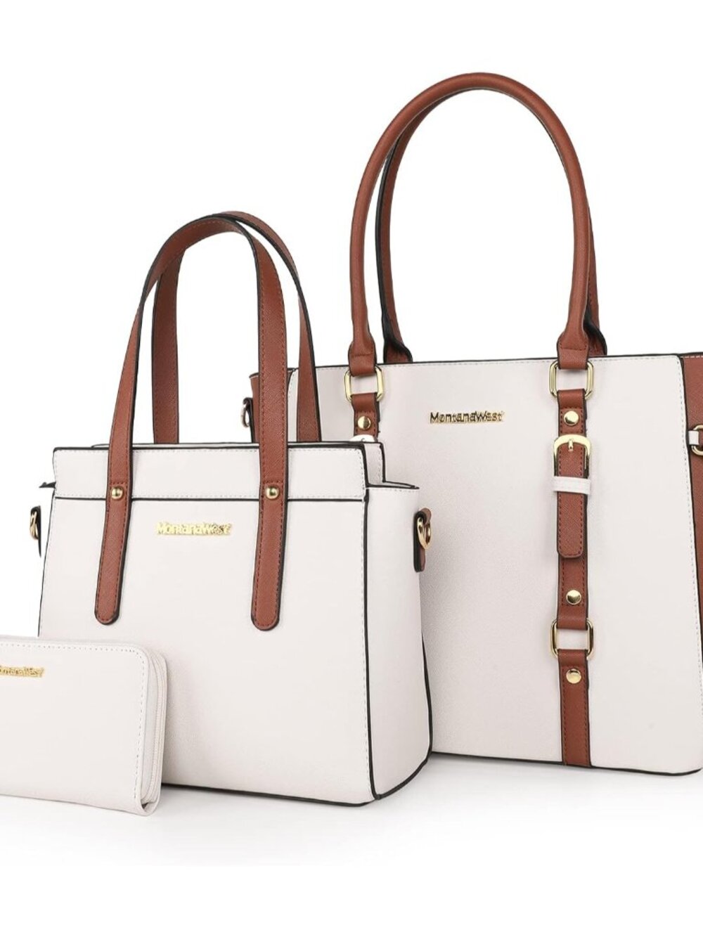 3PCS Purses for Women Tote Bag and Wallet Set Shoulder Satchel Handbags